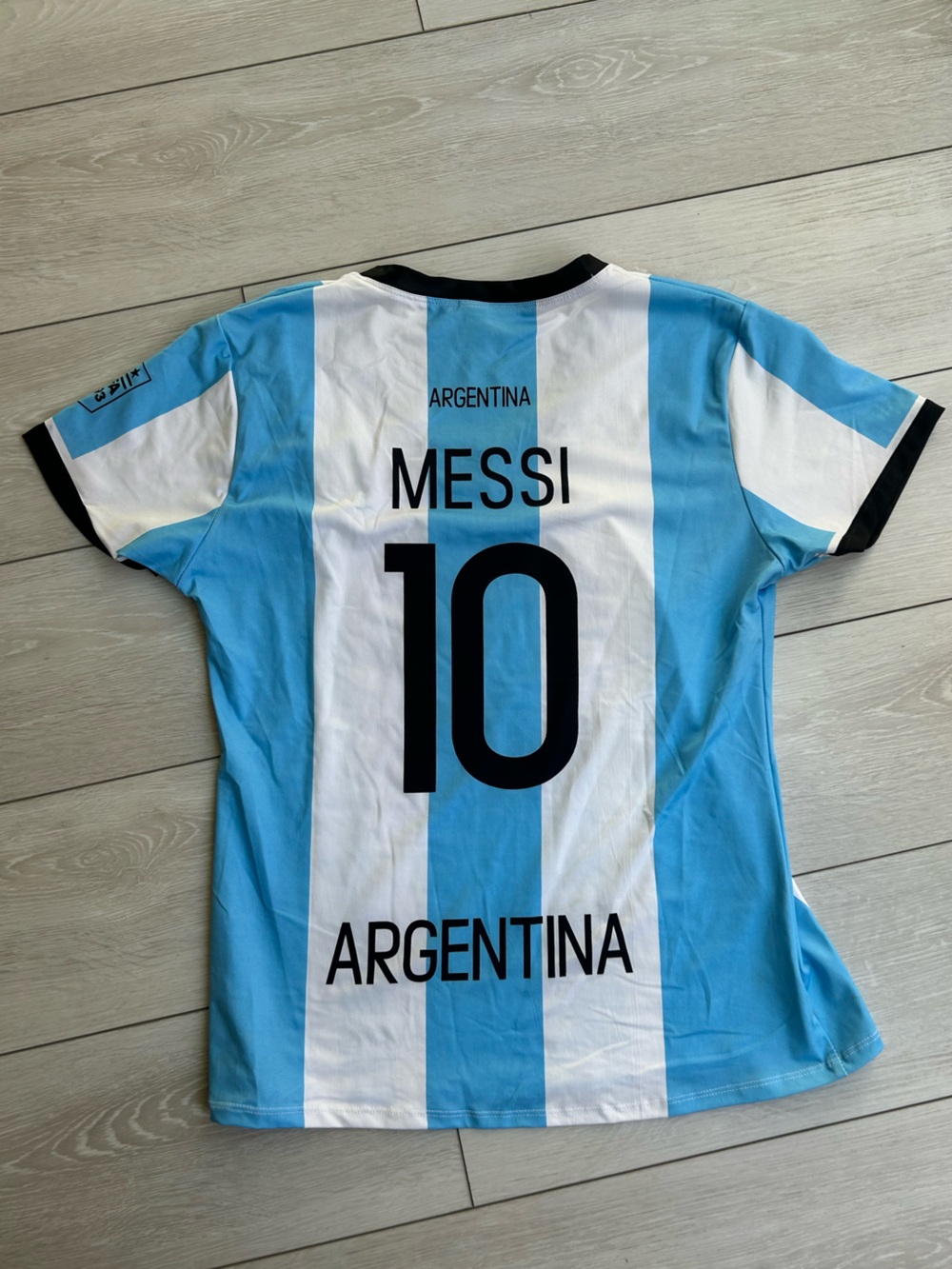Argentina Messi #10 Women's Soccer Jersey - Blue & White
